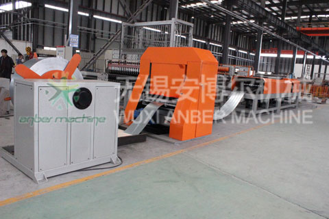 controlling system of rib lath production line